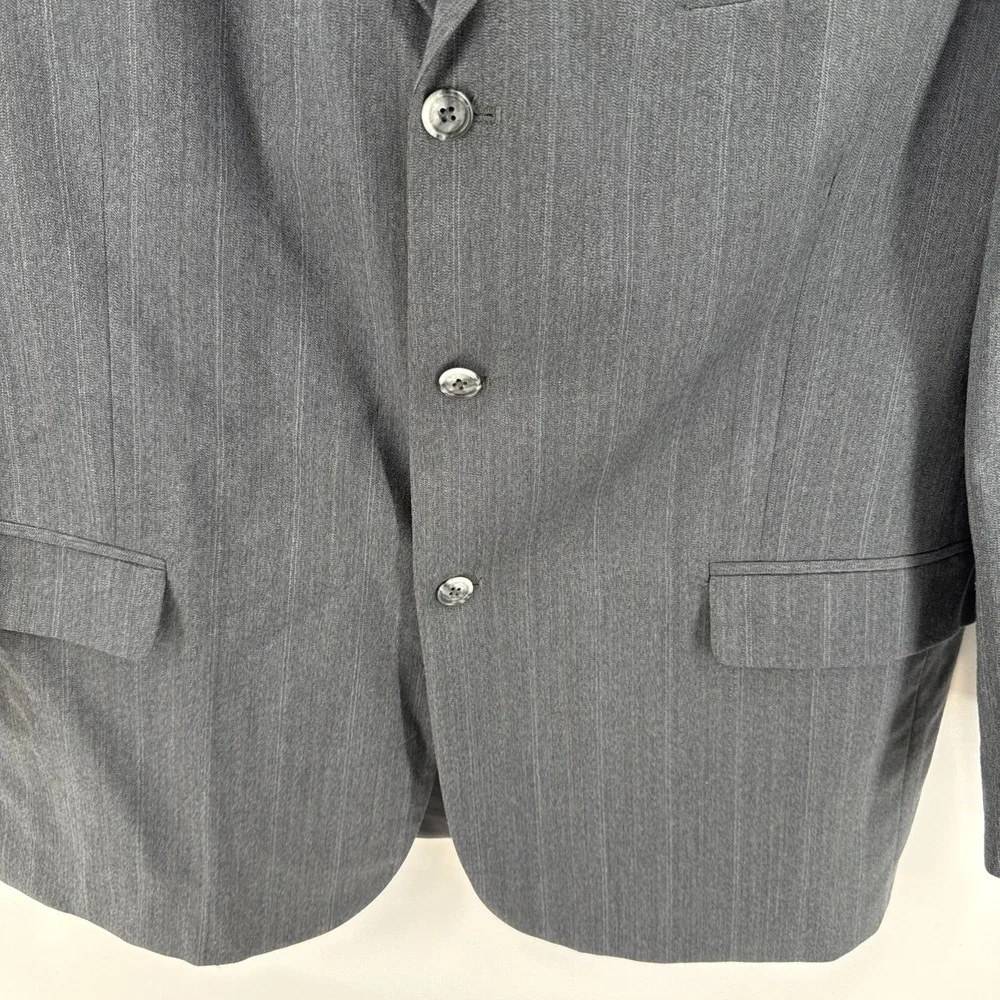 Andrea Da‎ Cosssato Gray Pinstriped 40L Suit Jacket